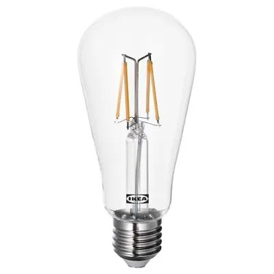 LUNNOM LED bulb E27 150 lumen, drop-shaped clear, 80539440