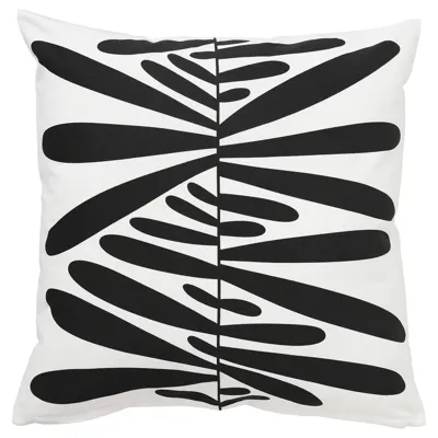 MAJSMOTT Cushion cover, off-white/black, 50x50 cm, 10563438