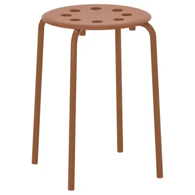 MARIUS Stool, red-brown, 45 cm 00605250