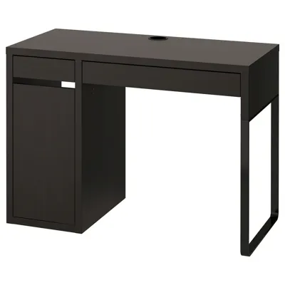 MICKE Desk, black-brown 105x50 cm, 00354275