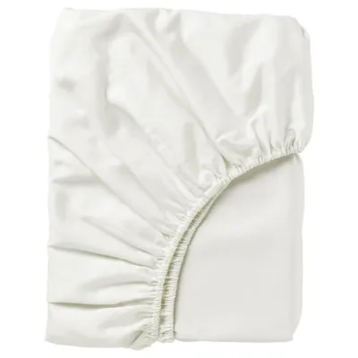 NATTJASMIN Fitted sheet, white, 150x200 cm, 80343706