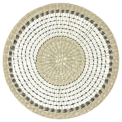 PENNFISK Place mat, natural/sedge handmade, 37 cm, 90531877