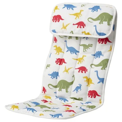 POANG Children's armchair cushion, Medskog/dinosaur pattern, 50469679