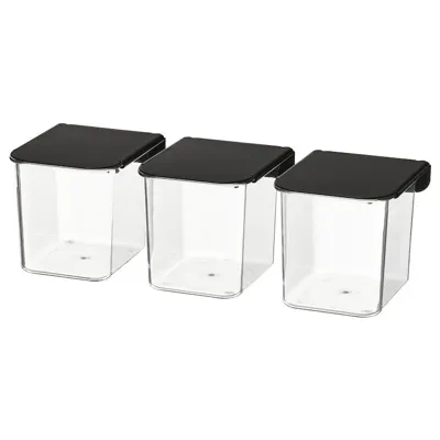 SKADIS Container with lid, black, 70569927