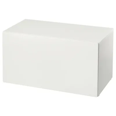 SMASTAD Bench with toy storage, white/white, 90x52x48 cm, 99389153