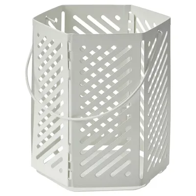 VARSYREN Lantern for tealight, white, 12 cm, 30581785