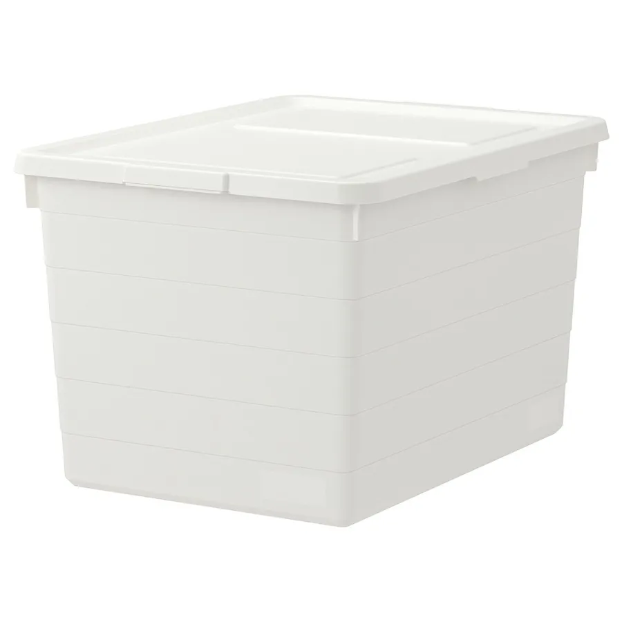 SOCKERBIT Box with lid, white 38x51x30 cm, 00316066