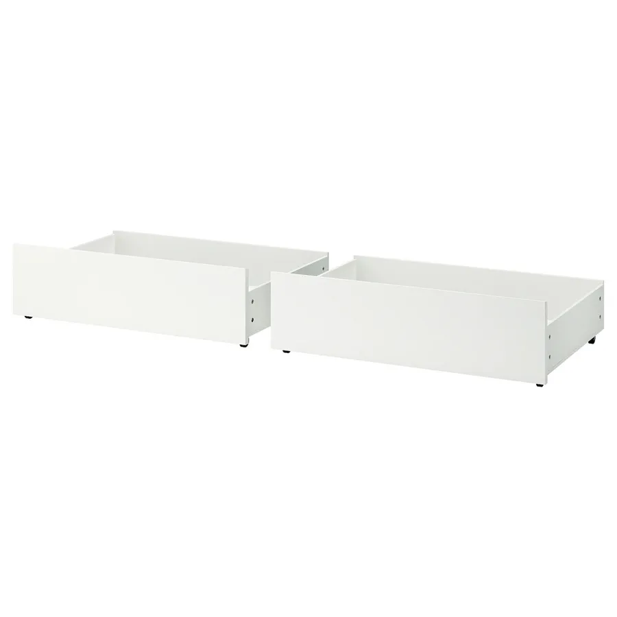 MALM Bed storage box for high bed frame, white 200 cm, 00354497