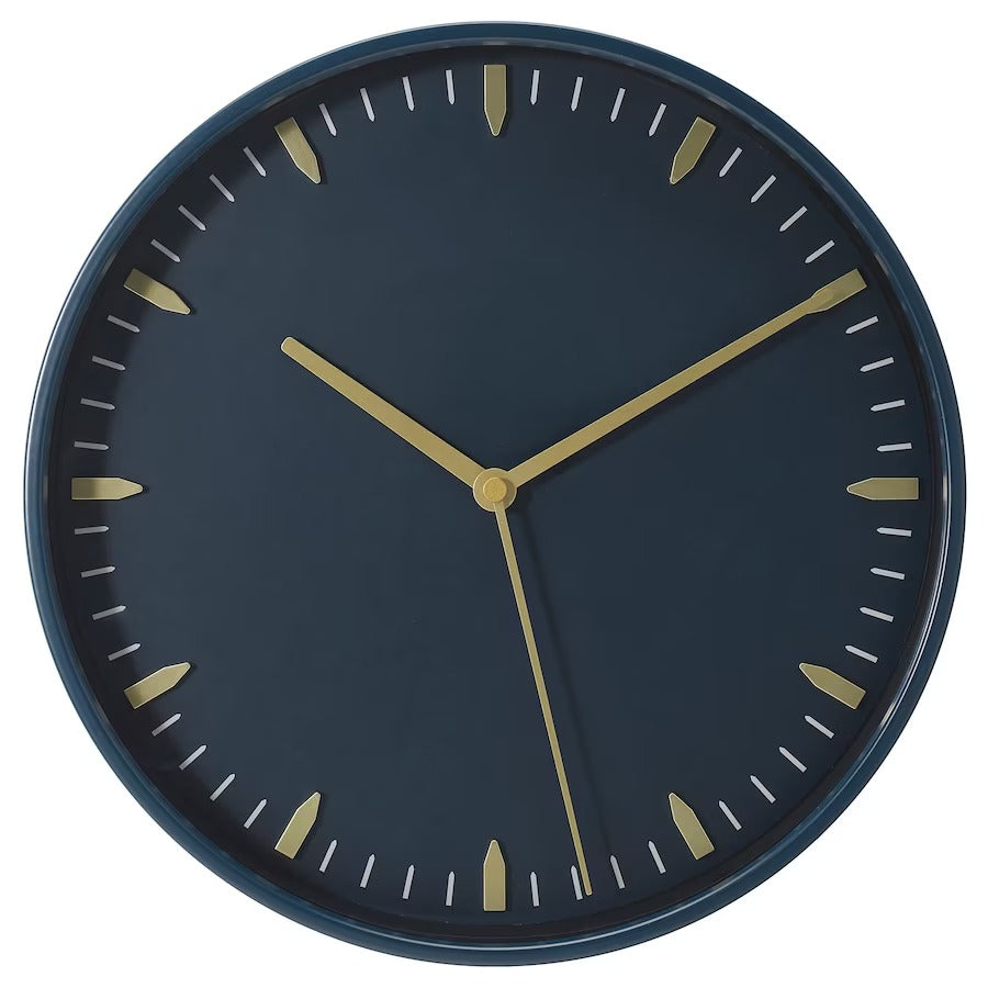 SKARIG wall clock, blue, 26 cm, 80540858