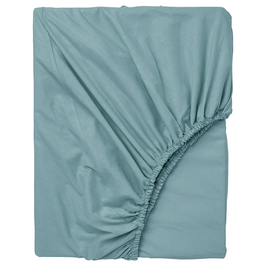 DVALA Fitted sheet, light blue 90x200 cm, 00501672