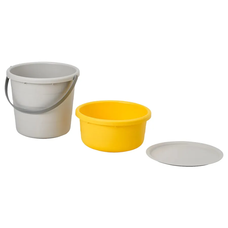 PEPPRIG 3-piece bucket set with lid, 00512473