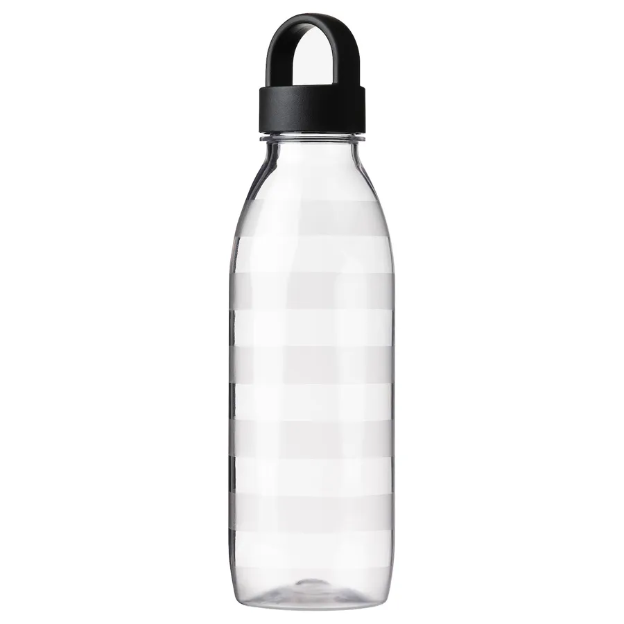 IKEA 365+ Water bottle, striped/dark grey, 0.7 l, 00512487