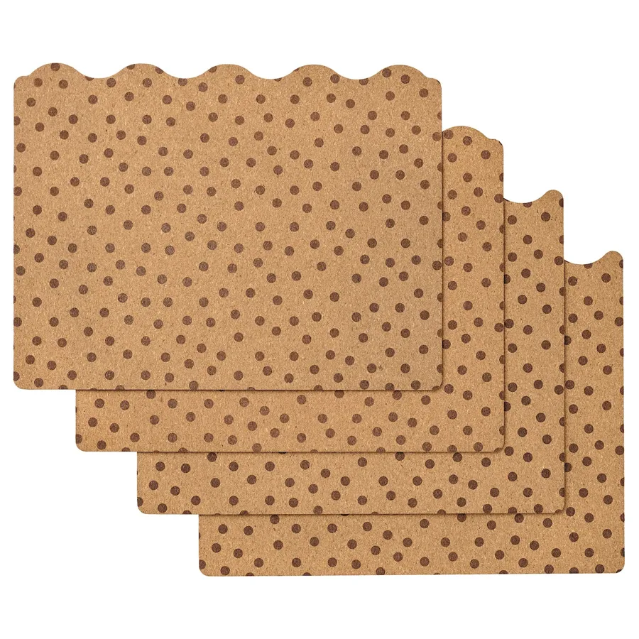 SOLABBORRE Place mat, cork/dotted, 42x32 cm, 00552586
