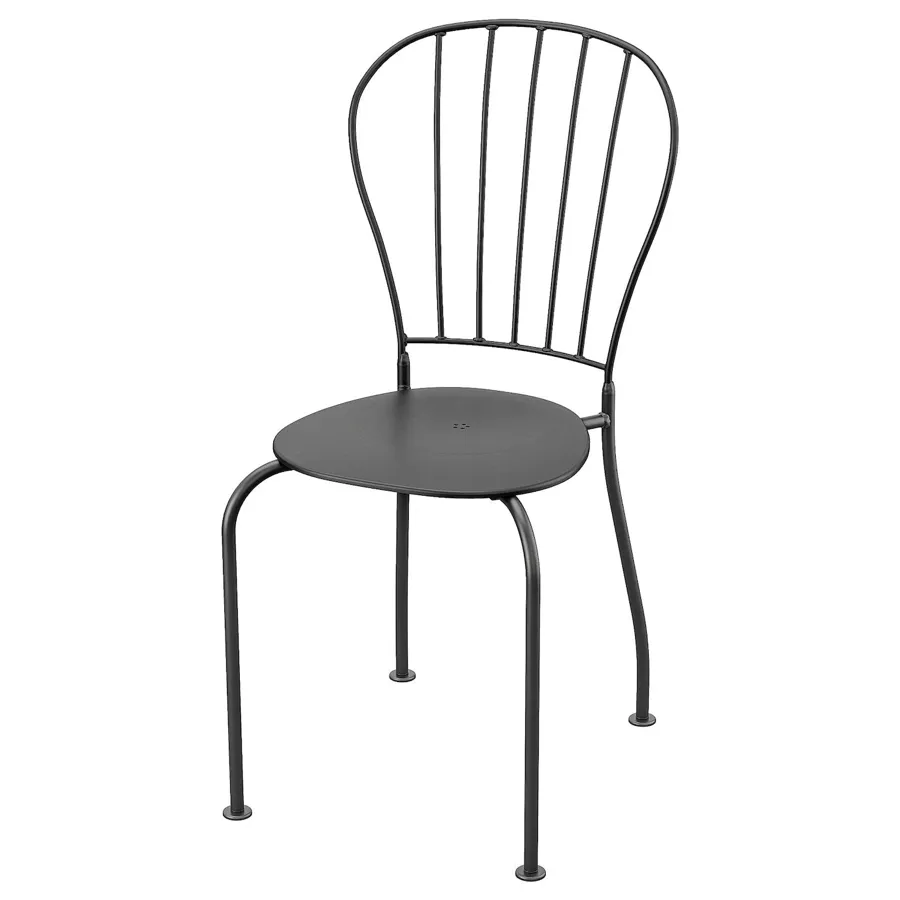 LACKO Chair, outdoor, grey, 10165774