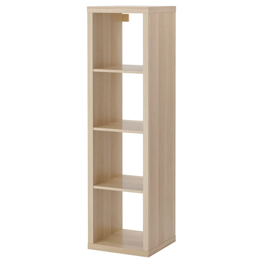 KALLAX Shelving unit, white stained oak effect, 42x147 cm, 10362920