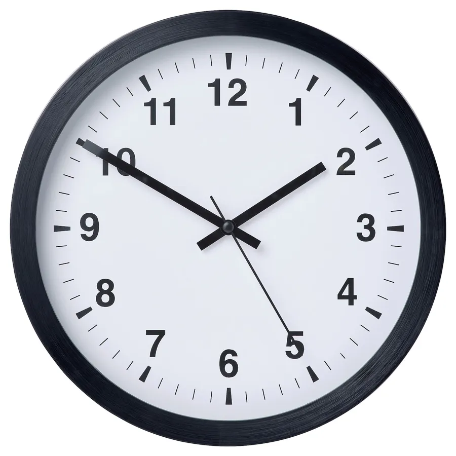 TJALLA wall clock, black, 28 cm, 10540885