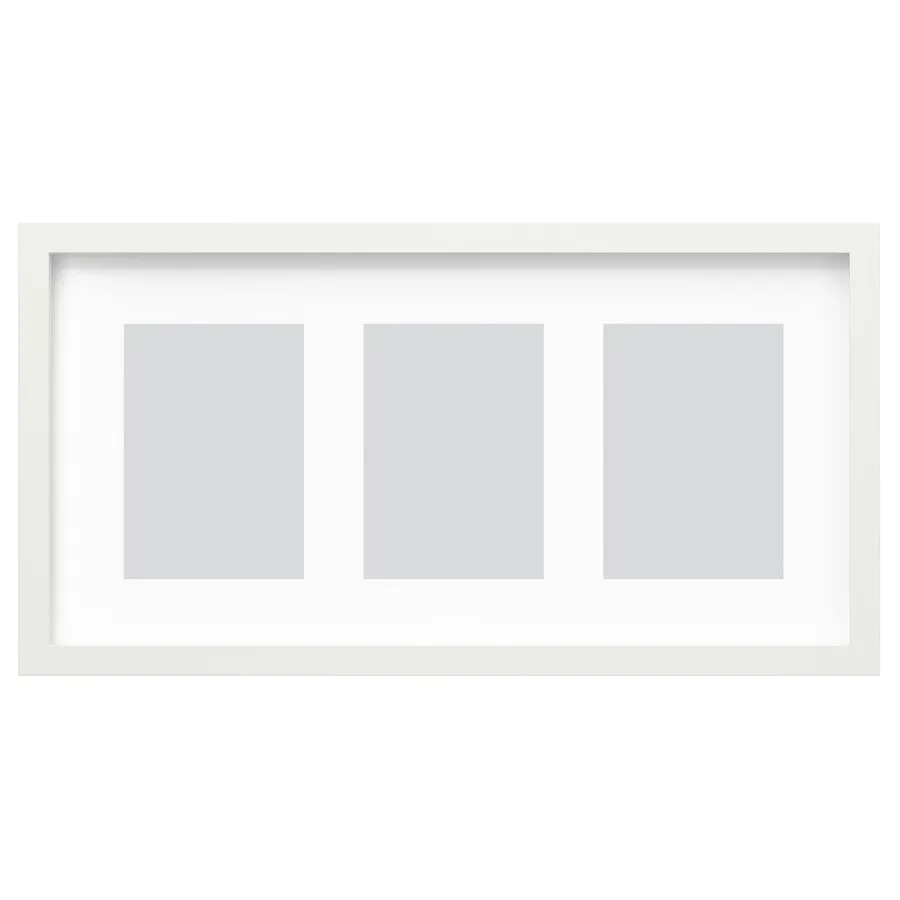 RODALM frame for 3 pictures, white, 55x28 cm, 10553726