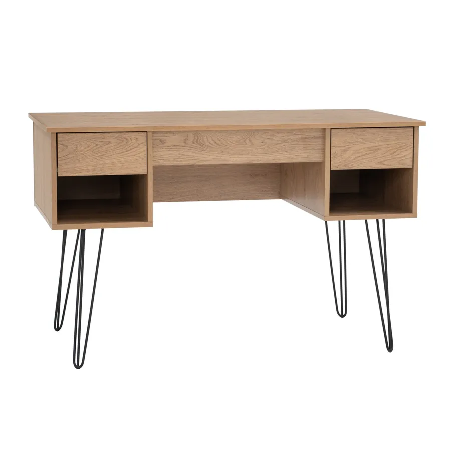 SAMOS Working Desk, Black/walnut, 120x60x75 cm, 124055