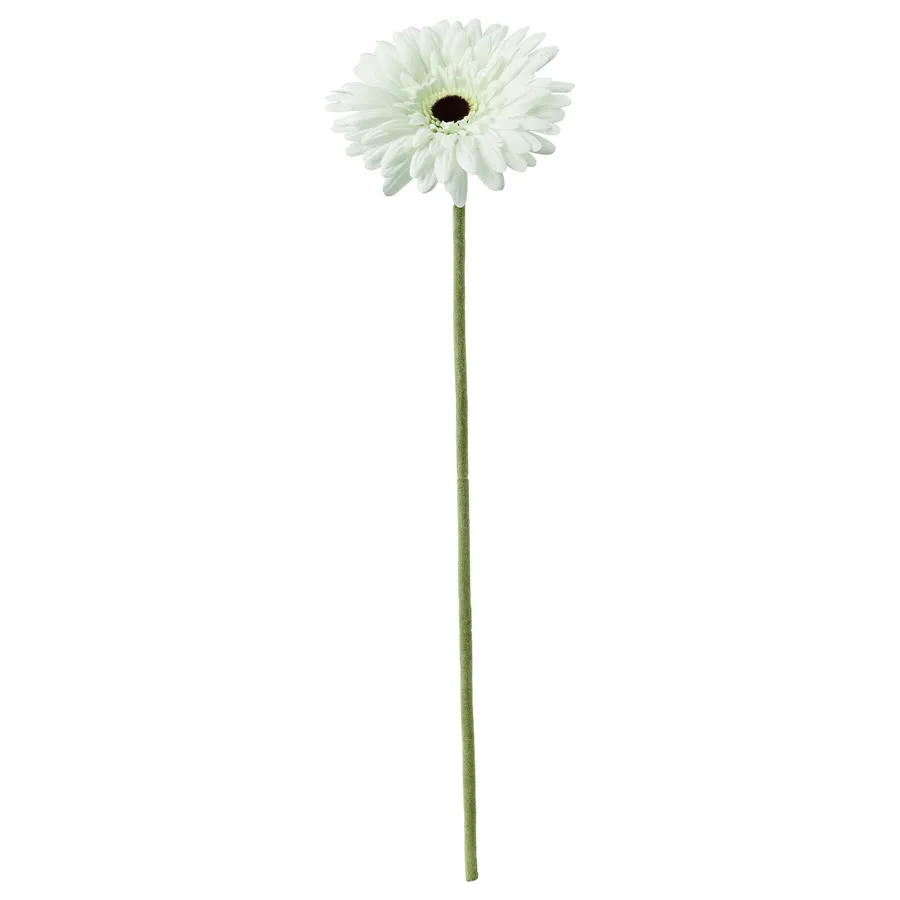 SMYCKA artificial flower, Gerbera/white, 50 cm, 20409781