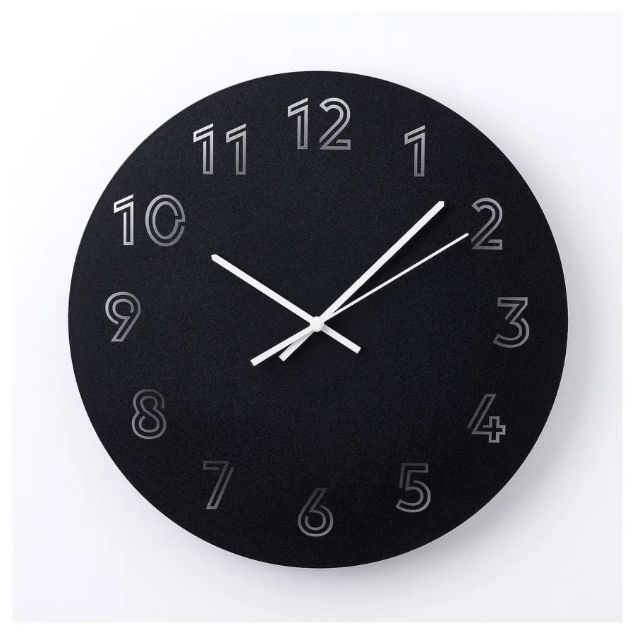 TUNNIS Wall clock, black30 cm, 80540486