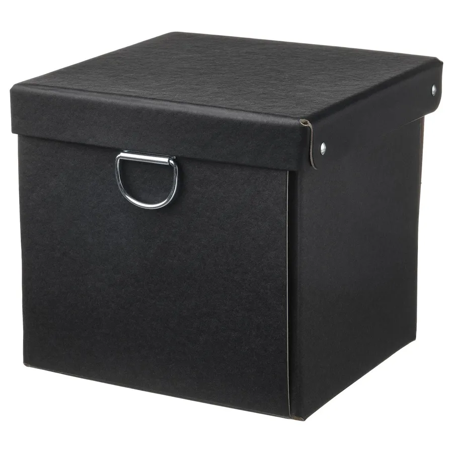 NIMM Storage box with lid, black, 16.5x16.5x15 cm, 20520052