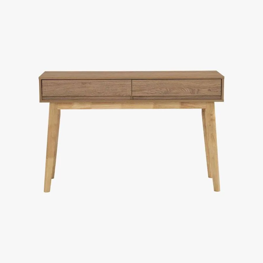 HIRADO Console table, Oak/Walnut, 120x40x76.5 cm, 124058