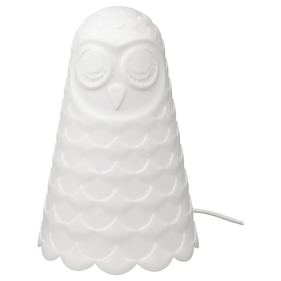 SOLBO LED table lamp, white/owl, 23 cm, 60347847