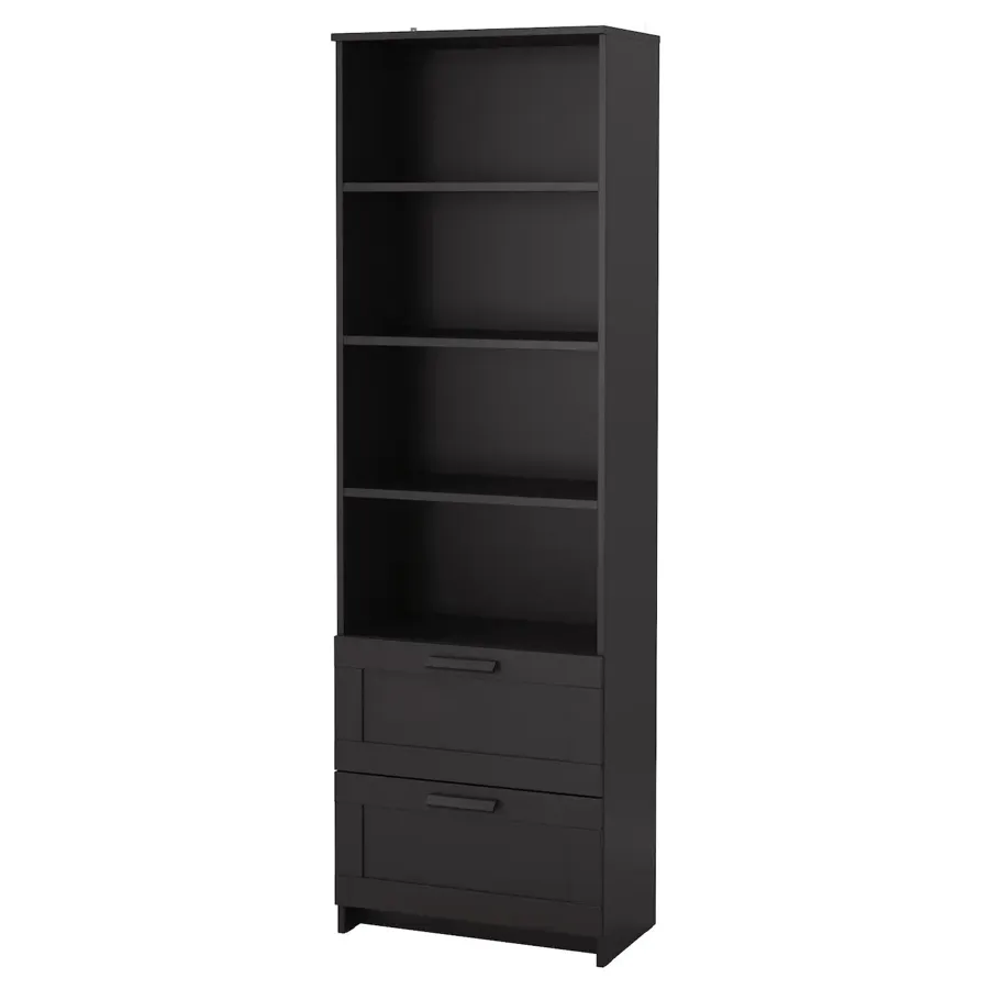 BRIMNES Bookcase, black, 60x190 cm, 30351685