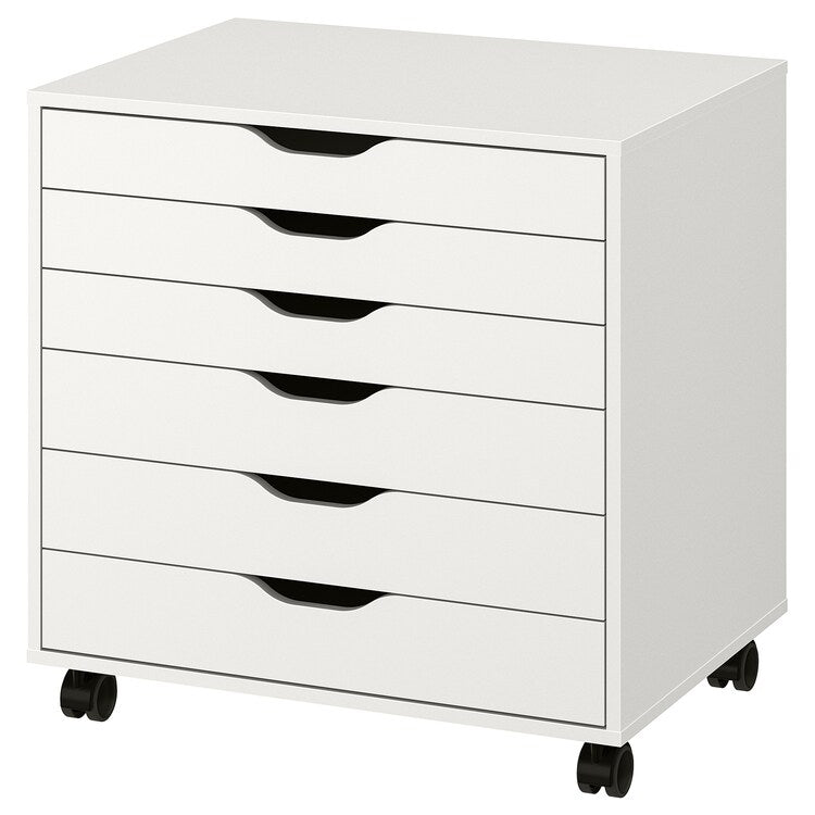 ALEX drawer unit on castors, white, 67x66 cm, 30485425