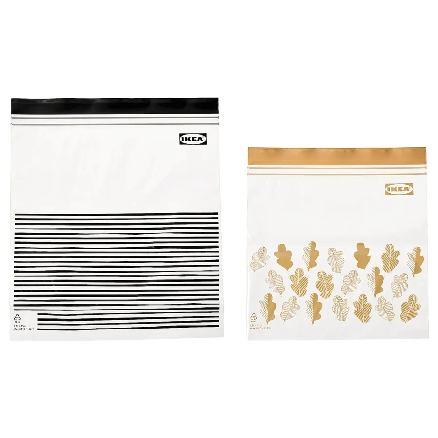 ISTAD Resealable bag, patterned black/yellow, 25/1.2 l, 30525681