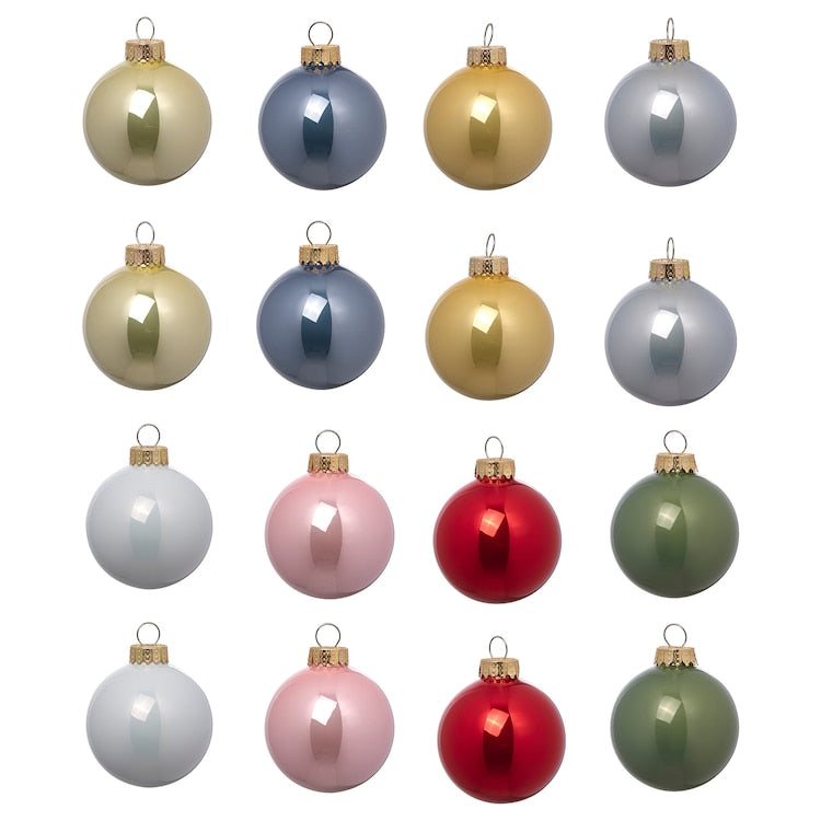 VINTERFINT Decoration, bauble, glass mixed colours, , 6 cm, 30530404