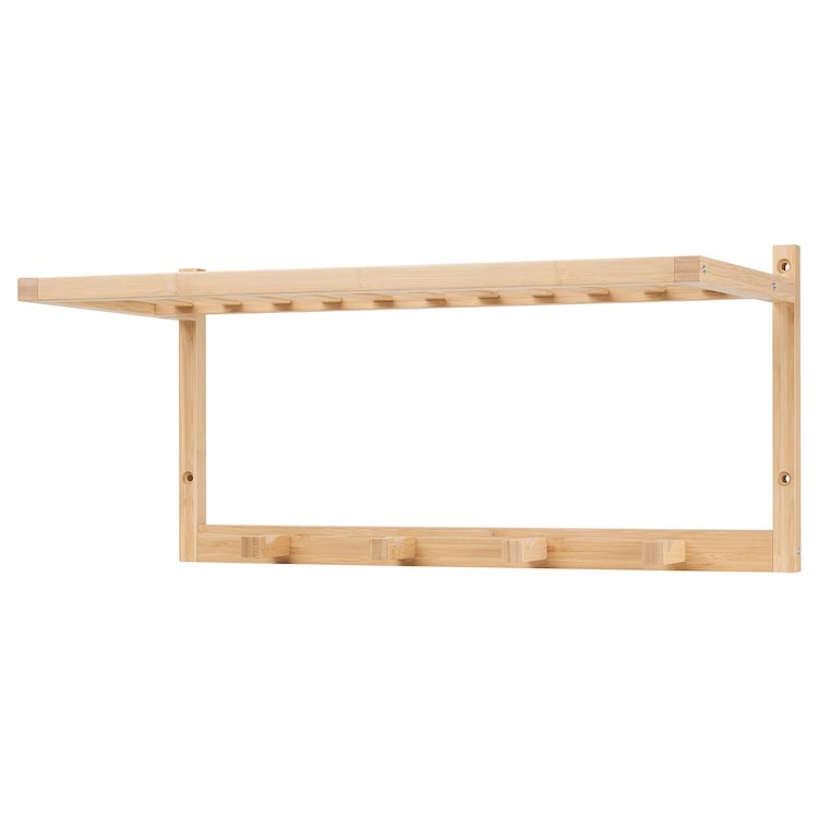 VASSKAR hat and coat rack, bamboo 60 cm, 30542317