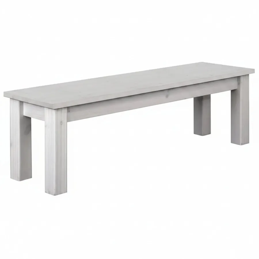 TVILUM Monaco Bench 140x40x45 cm - White Washed Solid Pine