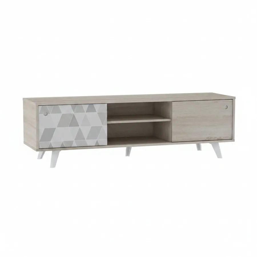 DEMEYERE Slide Tv Bench 151x42x45 cm - Shannon Oak / Ice Cube