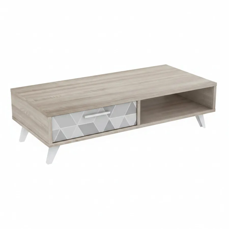 DEMEYERE Slide Coffee Table 108x50x30 cm - Shannon Oak / Ice Cube