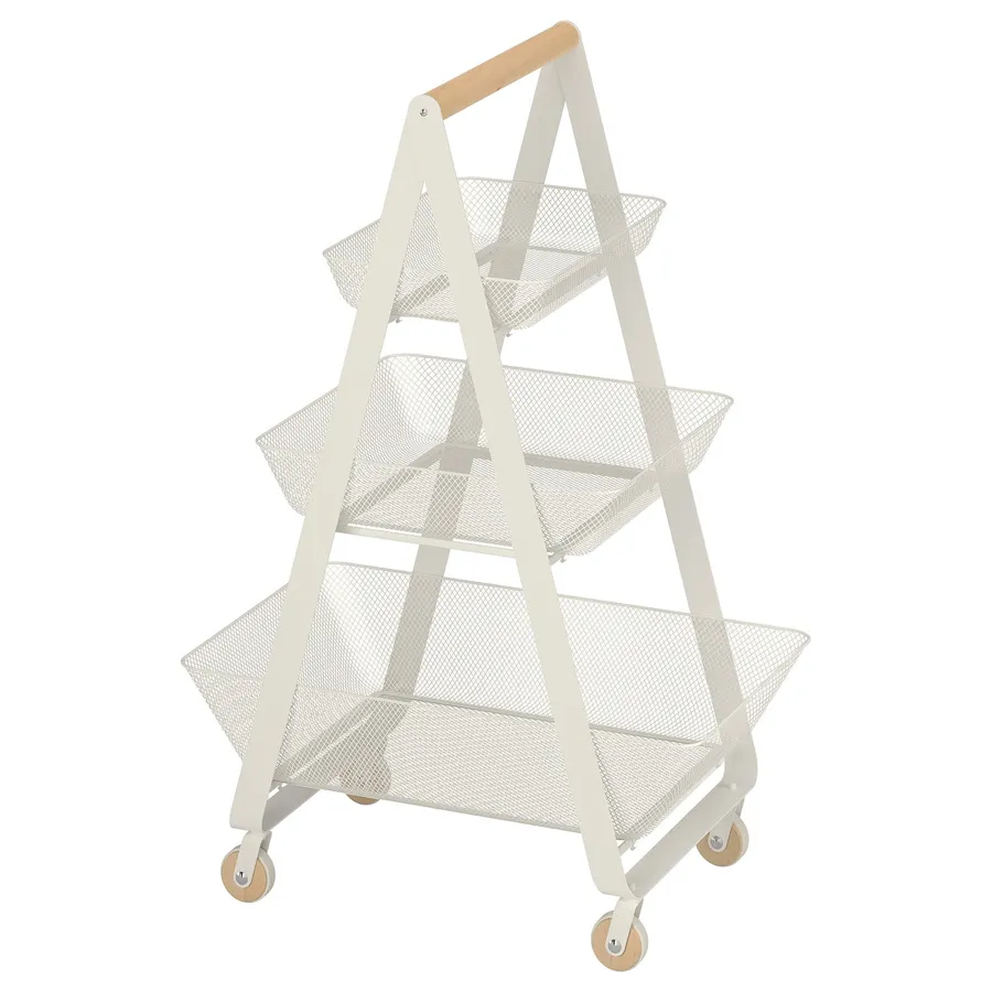 RISATORP trolley, white, 57x39x86 cm, 40281630