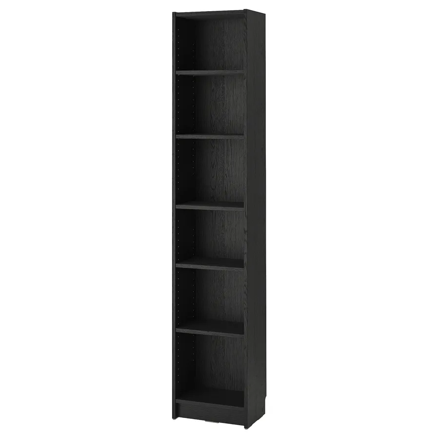 BILLY Bookcase, black oak effect, 40x28x202 cm, 40477335