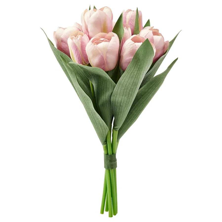 SMYCKA artificial bouquet, in/outdoor/Tulip pink,, 40506658