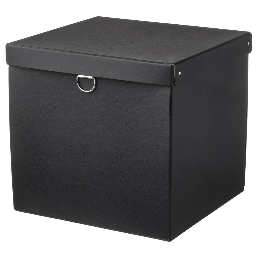 NIMM Storage box with lid, black, 32x30x30 cm, 40518171