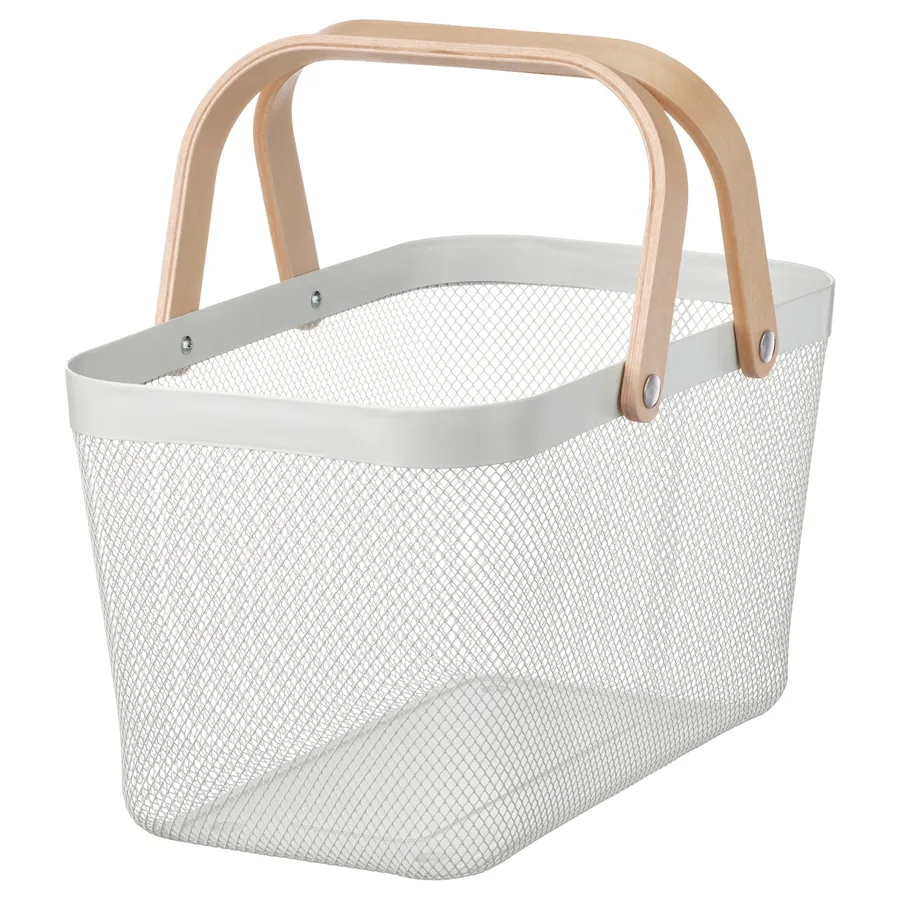 RISATORP Basket, white, 27x42x23 cm, 40527632