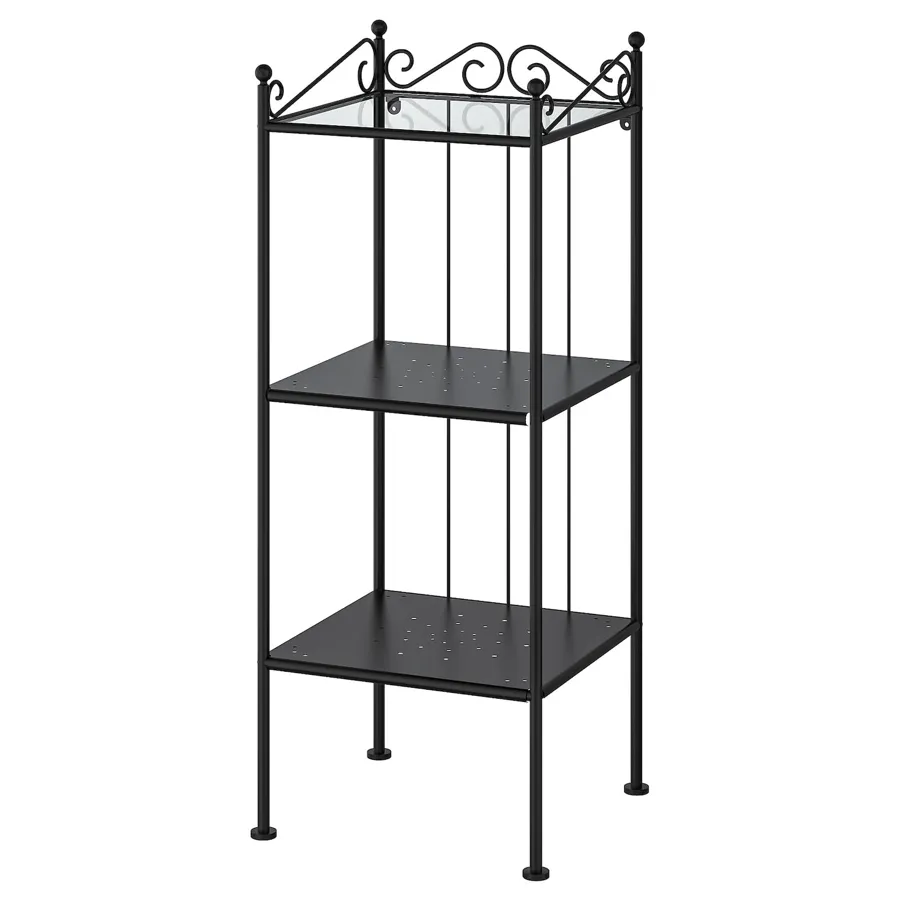 RONNSKAR shelving unit, black, 42x103 cm, 50192582