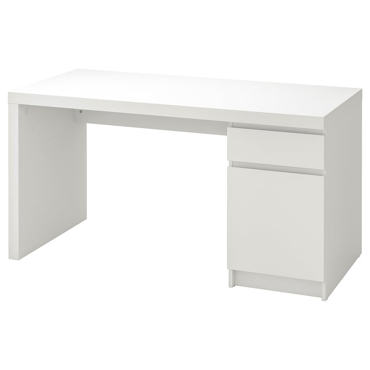 MALM Desk, white 140x65 cm, 50361754