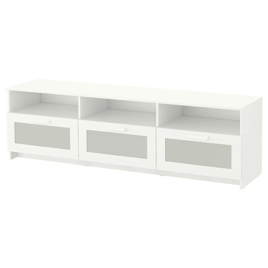 BRIMNES TV bench, white, 180x41x53 cm, 50409893