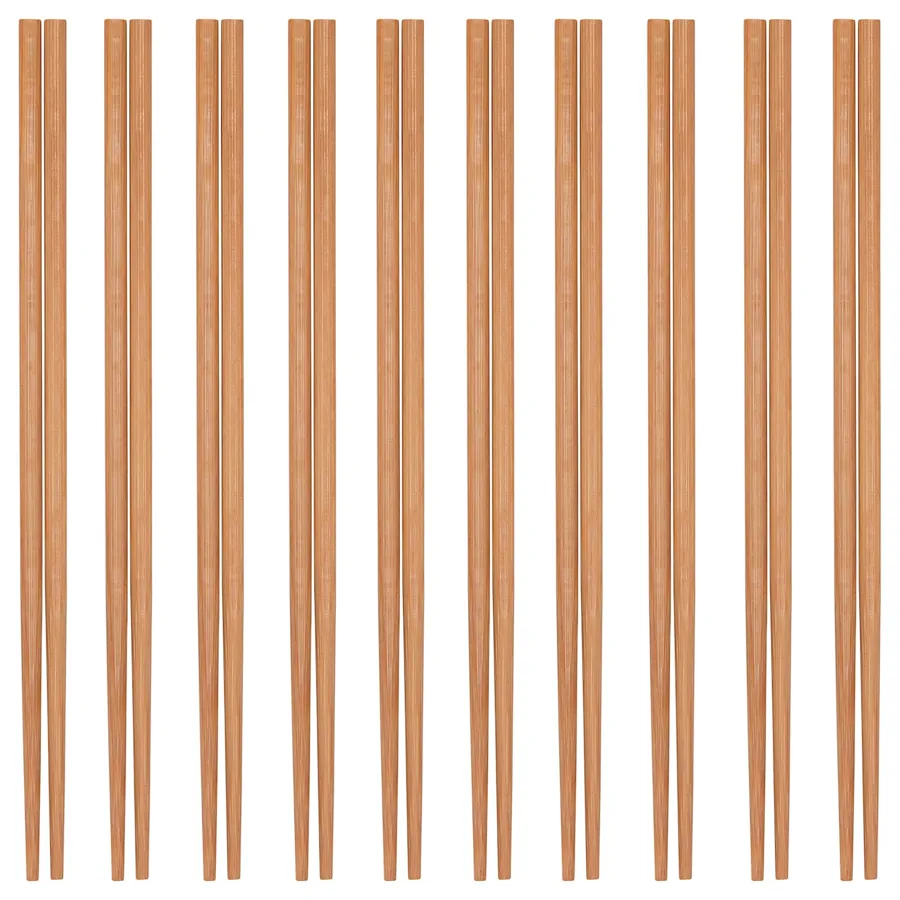 MEDHJALPARE Chopsticks 10 pairs, bamboo, 50429438
