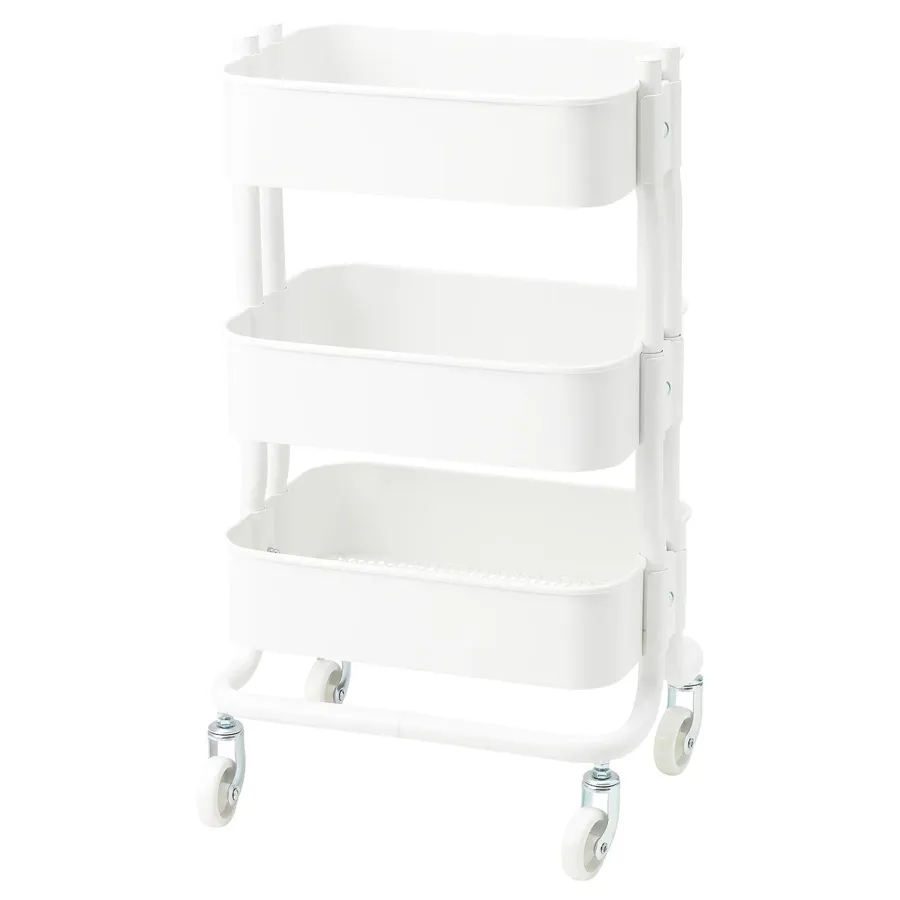 RASHULT Trolley, white 38x28x65 cm, 50445990