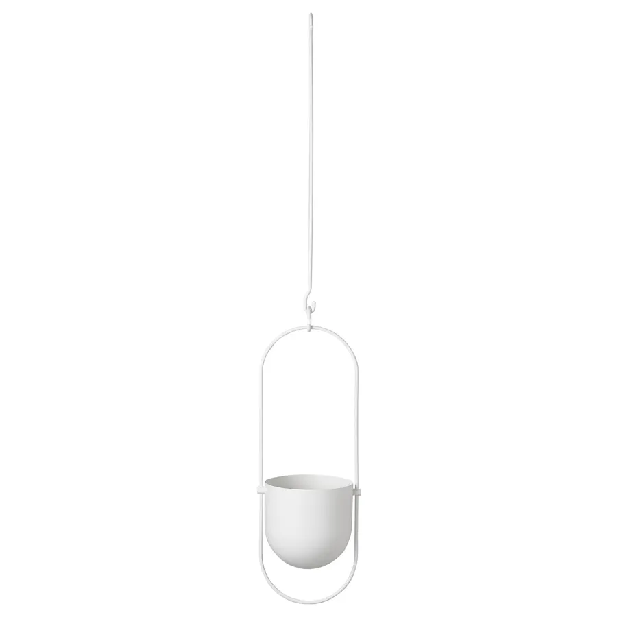 CHILISTRAN Hanging planter, in/outdoor white 12 cm, 50492260
