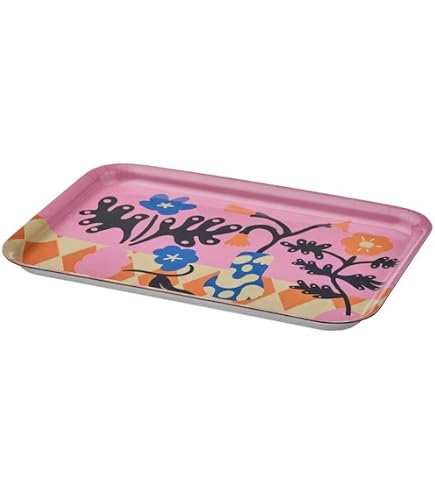 PALPFJARIL Tray, 20x28cm, patterned multicolour, 90553567