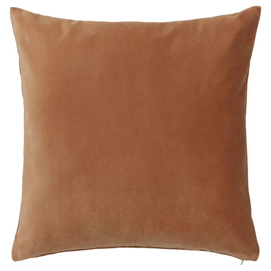 SANELA Cushion cover, brown-yellow, 50x50 cm, 60516449