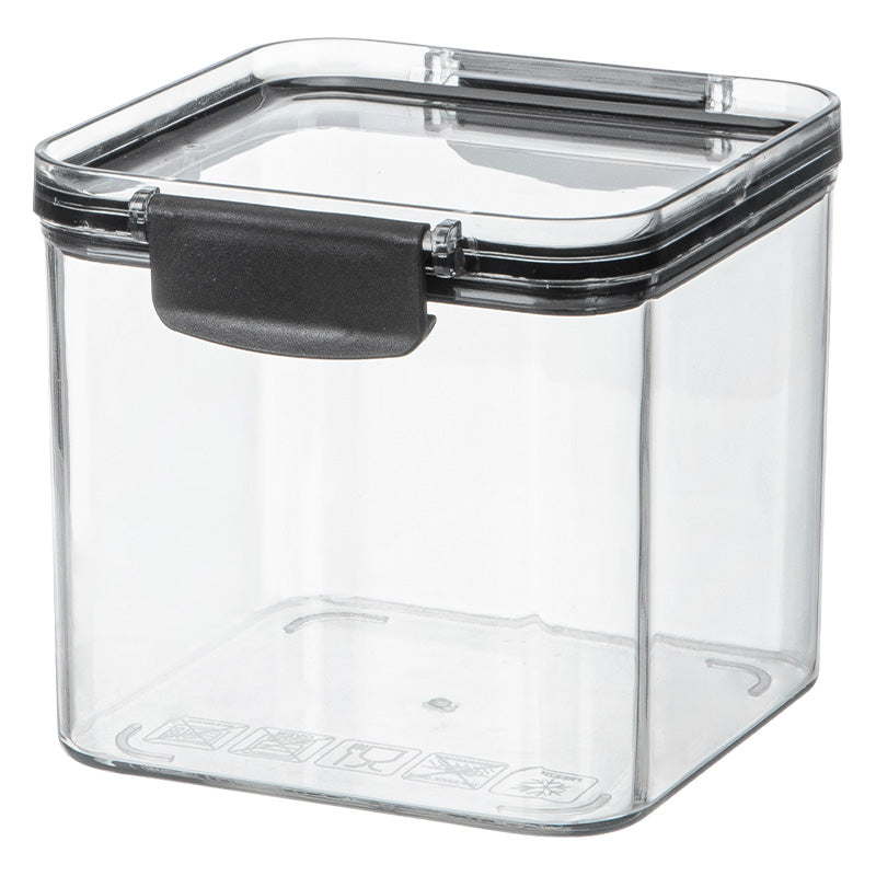 PET Fresh Keeping Storage Box, Black+Clear, 10.5*11.3*9.5Cm 4589767242862