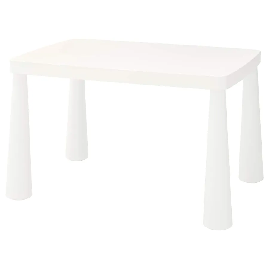 MAMMUT Children's table, in/outdoor white 77x55 cm, 70365176